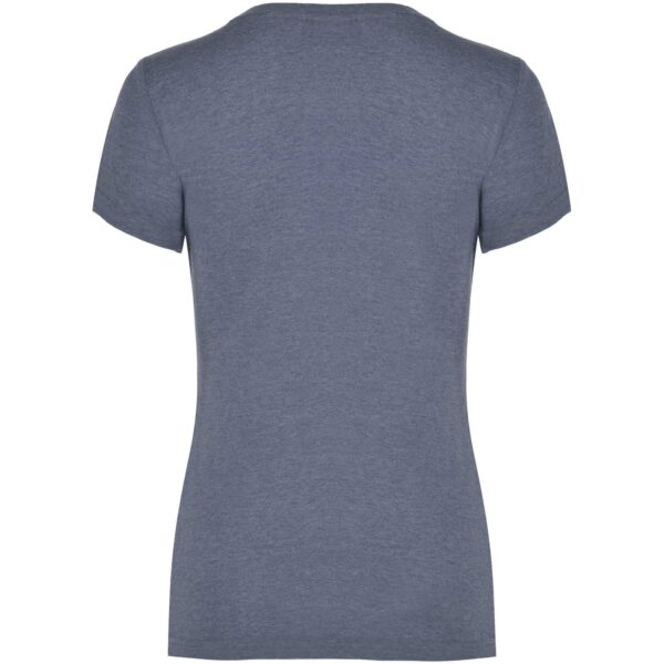 Fox short sleeve women's t-shirt – Heather Denim Blue back view