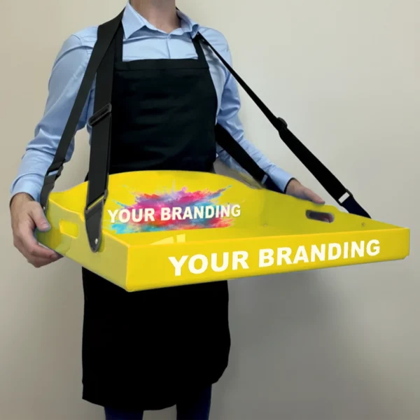 Custom Acrylic Usherette Tray - Yellow