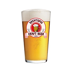 Custom Branded Pint Glass Example